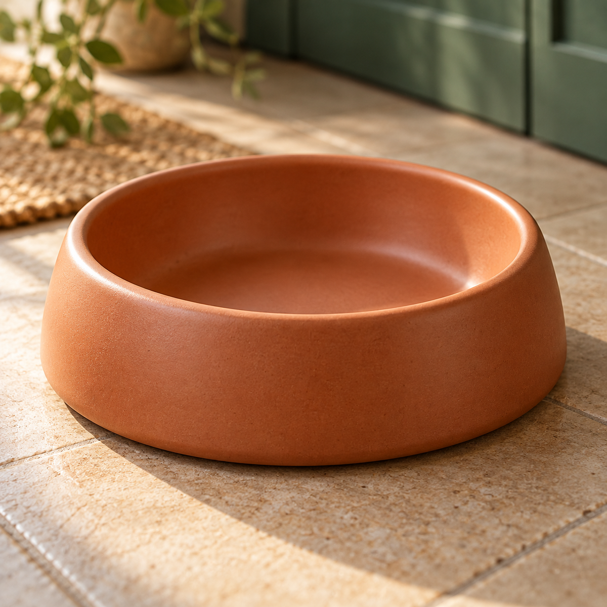 AI-generated illustrative concept: Pebble Pet Feeding Bowl